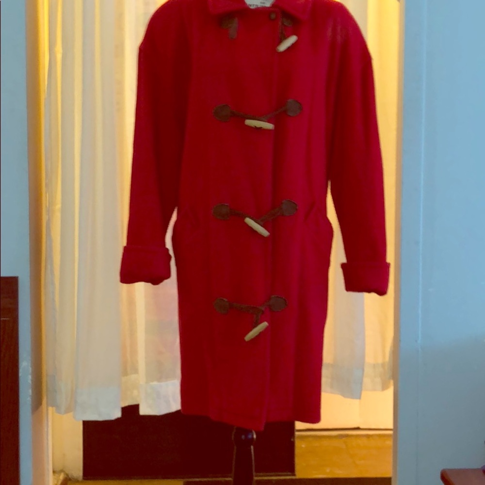 J.G Hook Red Duffle Coat